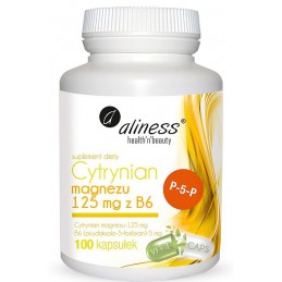 Cytrynian Magnezu 125 mg z B6 (P-5-P) x 100 vege caps