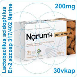 Narum+ Pestki moreli 200 mg, 30 kapsułek