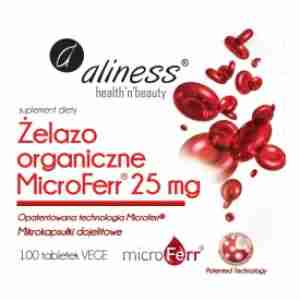 Żelazo organiczne MicroFerr® 25 mg x 100 tabletek VEGE