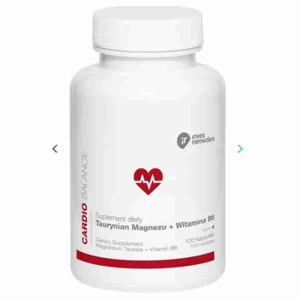 Taurynian magnezu, witamina B6 - 100 kapsułek