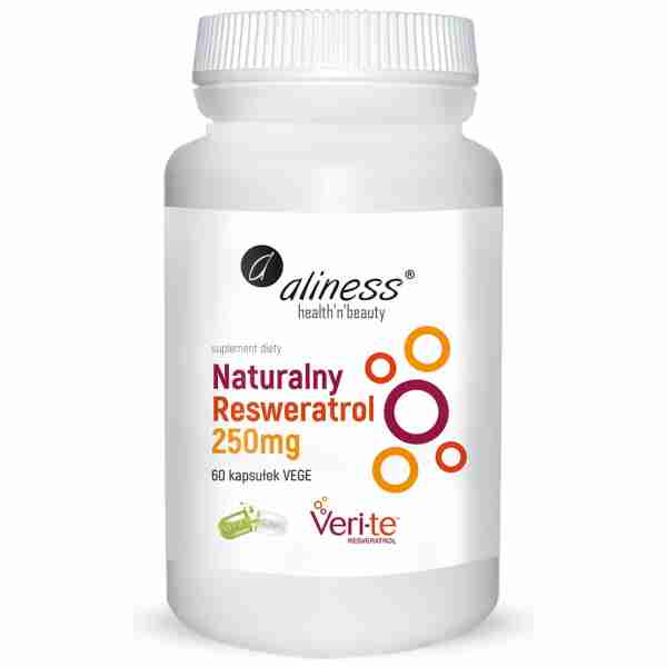 Naturalny Resweratrol Veri-Te 250mg x 60 Vege kap.