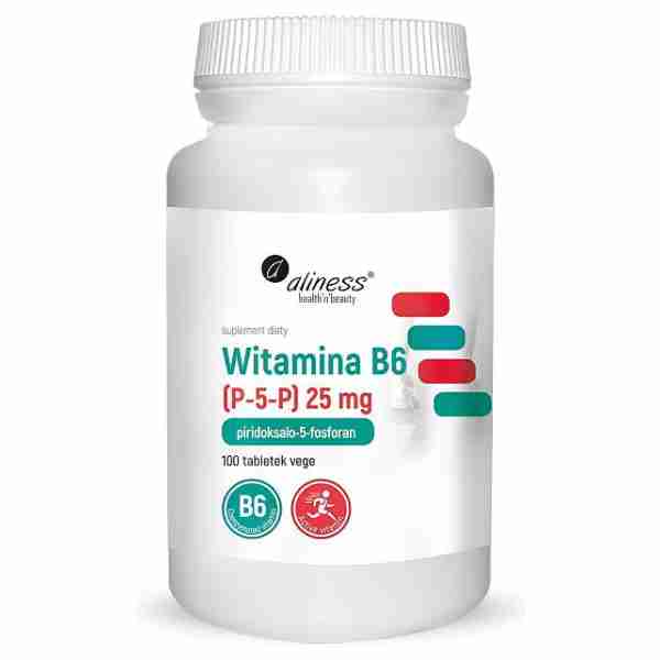 B6 witamina (P-5-P) 25 mg x 100 tabletek vege