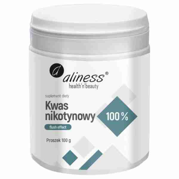 Kwas nikotynowy proszek 100 g, flush efekt