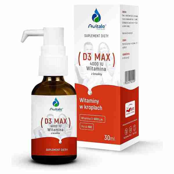 Witamina D3 max 4000 IU z Lanoliny