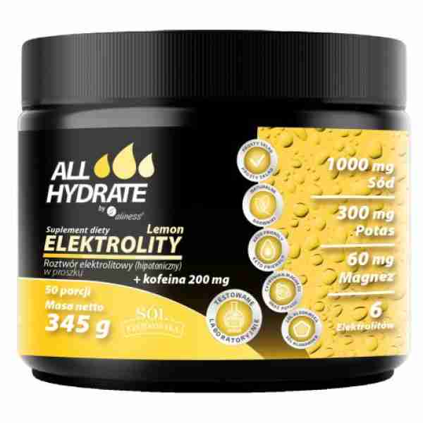Elektrolity cytrynowe z kofeiną 200 mg